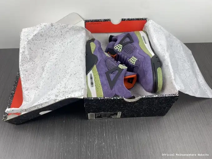 Official Maikesneakers WMNS Air 4 Jordan Purple AQ9129-500 Canyon 0530